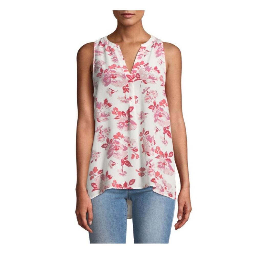 Joie Aruna Floral Sleeveless Silk Blouse Size Small
